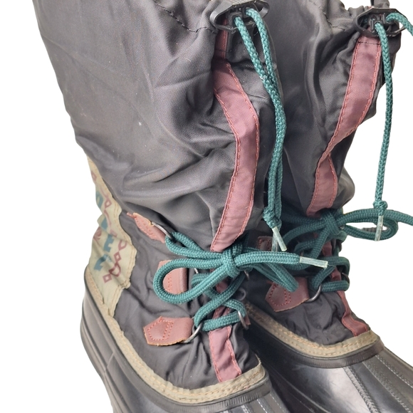 Vintage Sorel‎ Women Tall Freestyle Nylon Rubber Winter Lined Snow Boots Size 7 - Picture 6 of 16